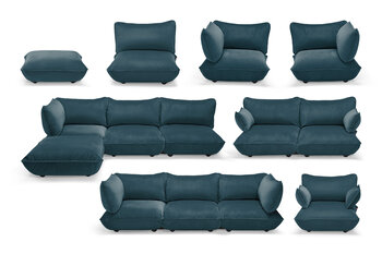 Sumo Loveseat Velvet Petrol