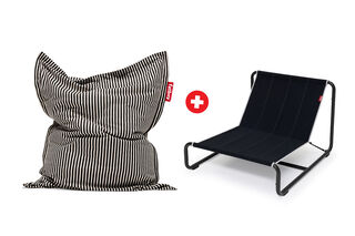 Beanbase Anthracite + Original Slim Terry Black Creme