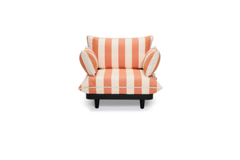 Paletti Lounge Chair Stripe Orange Creme