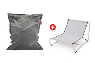 Beanbase Whipped Cream + Original Slim Velvet Taupe