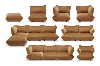 Sumo Loveseat Velvet Almond